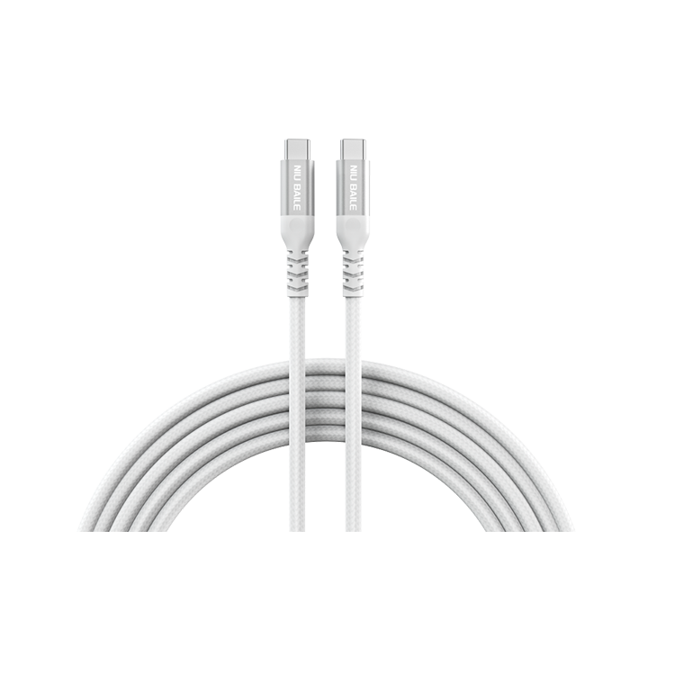 Bò Baccarat NIUBAILE Sạc nhanh 0. 9m/1. 8m Dây bện chính thức USB-IF Chứng nhận Double Type-c